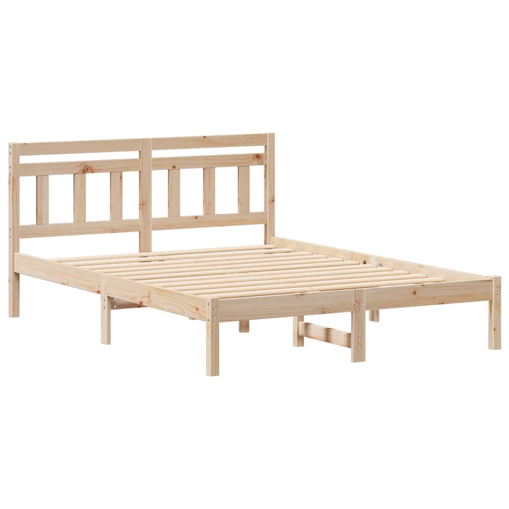 Struttura del letto Marrone 135 x 190 cm Pino massello | homemem39