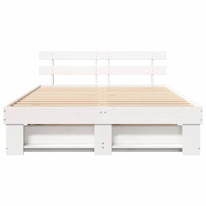 Struttura del letto Bianco 160 x 200 cm Legno di pino massello