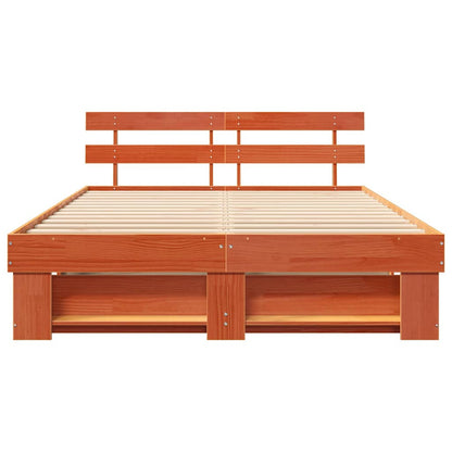 Struttura del letto Marrone cerato 160 x 200 cm Pino massello | homemem39