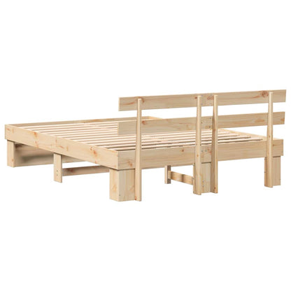 Struttura del letto Marrone 150 x 200 cm Legno di pino massello