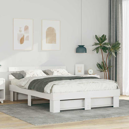 Struttura del letto Bianco 150 x 200 cm Legno di pino massello