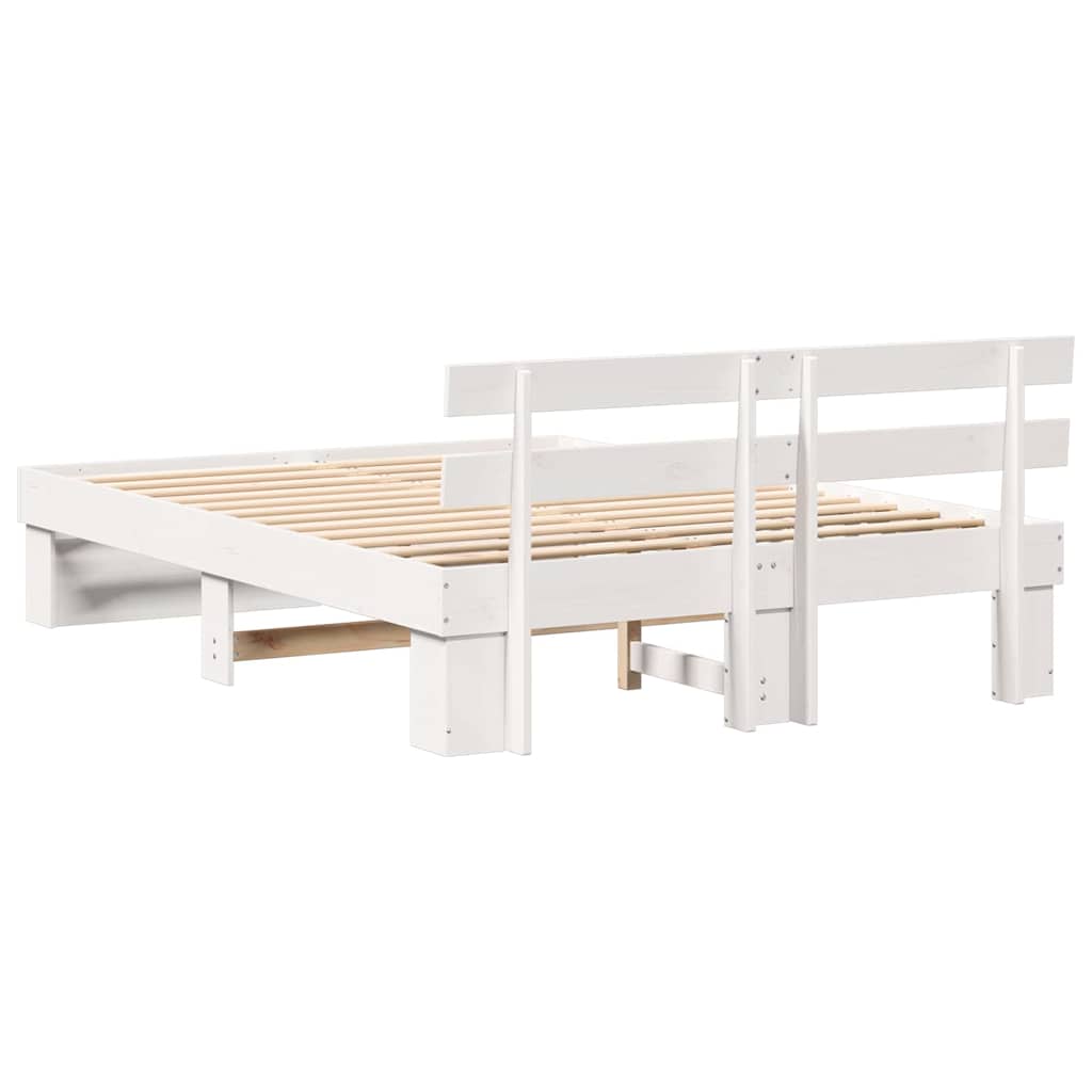 Struttura del letto Bianco 150 x 200 cm Legno di pino massello