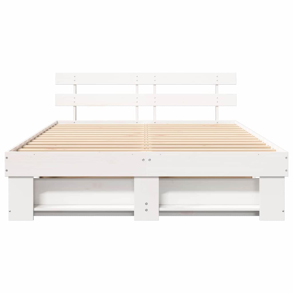 Struttura del letto Bianco 150 x 200 cm Legno di pino massello