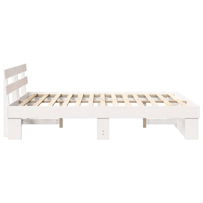 Struttura del letto Bianco 150 x 200 cm Legno di pino massello