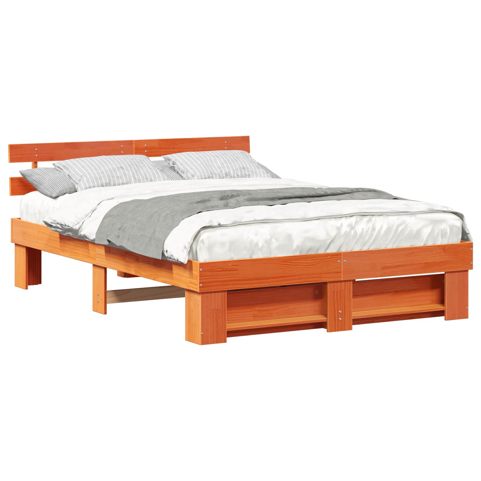 Struttura del letto Marrone cerato 150 x 200 cm Pino massello | homemem39