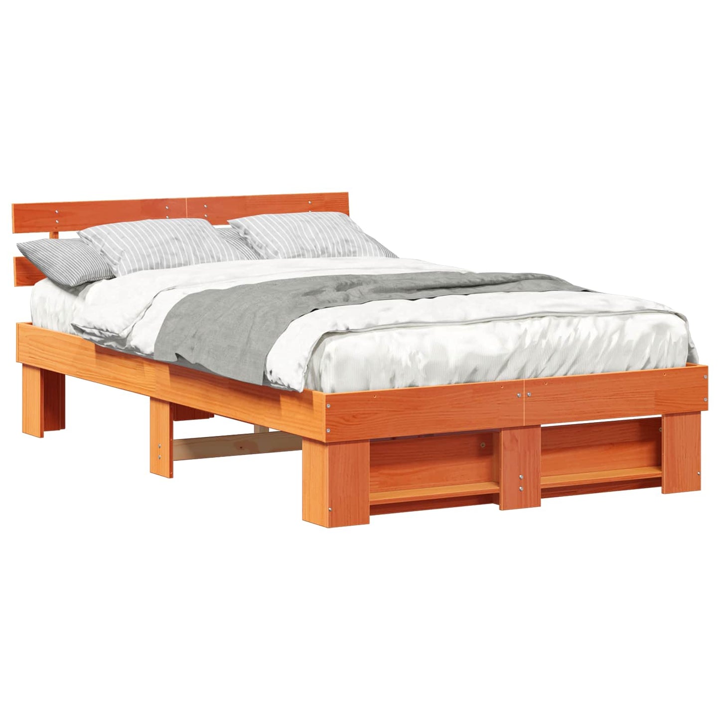 Struttura del letto Marrone cerato 120 x 200 cm Pino massello | homemem39