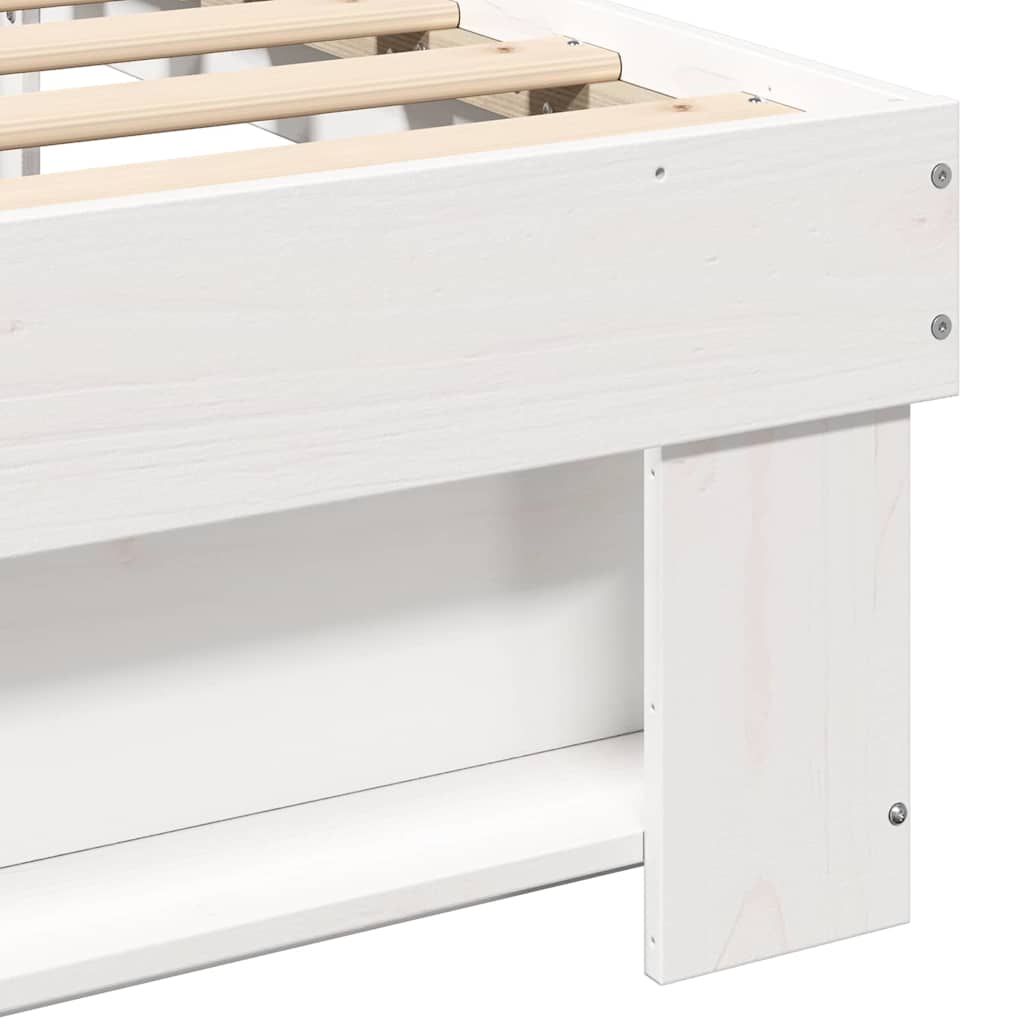 Struttura del letto Bianco 140 x 190 cm Legno di pino massello