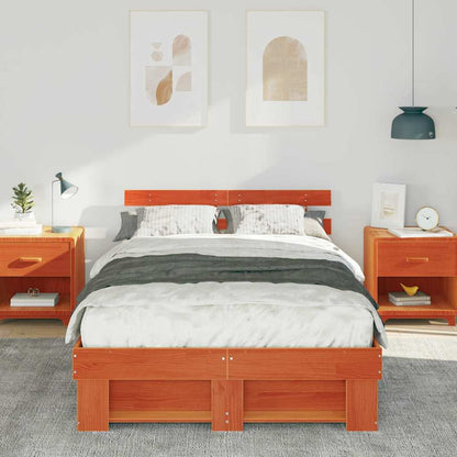 Struttura del letto Marrone cerato 135 x 190 cm Pino massello | homemem39