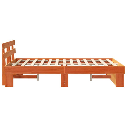 Struttura del letto Marrone cerato 135 x 190 cm Pino massello | homemem39