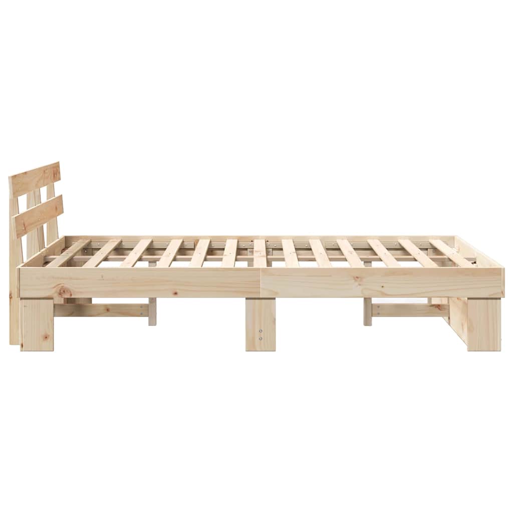 Struttura del letto Marrone 120 x 190 cm Legno di pino massello