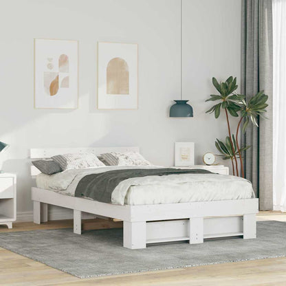 Struttura del letto Bianco 120 x 190 cm Legno di pino massello