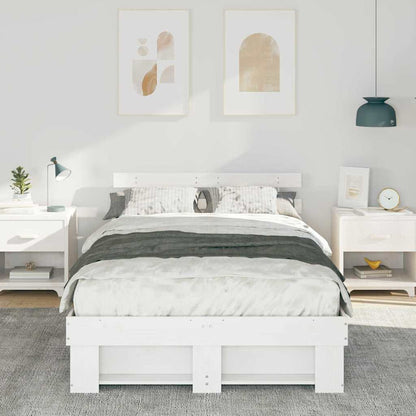 Struttura del letto Bianco 120 x 190 cm Legno di pino massello