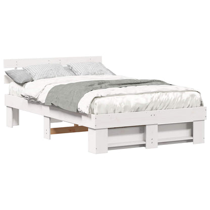 Struttura del letto Bianco 120 x 190 cm Pino massello | homemem39