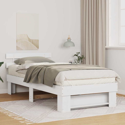 Struttura del letto Bianco 100 x 200 cm Pino massello | homemem39