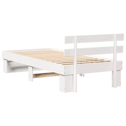 Struttura del letto Bianco 100 x 200 cm Pino massello | homemem39