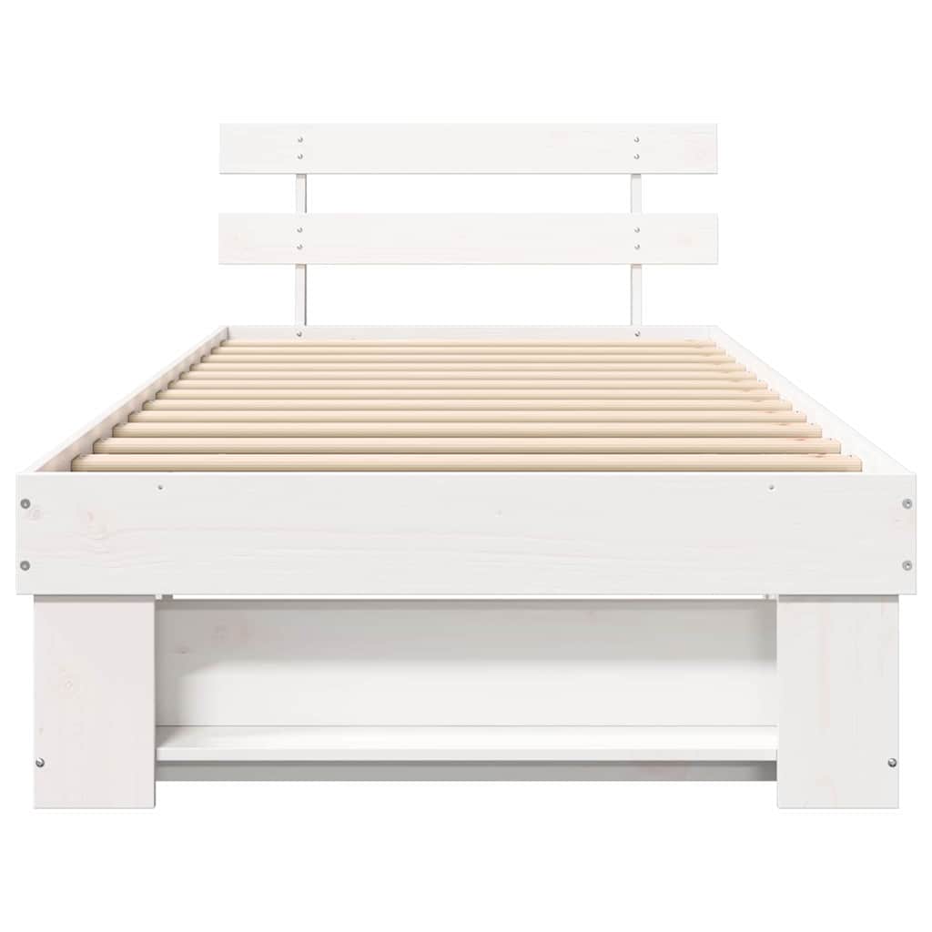 Struttura del letto Bianco 100 x 200 cm Pino massello | homemem39