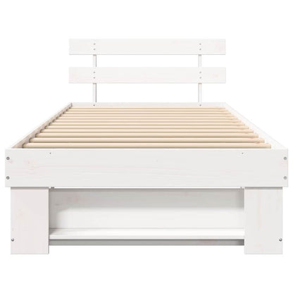 Struttura del letto Bianco 100 x 200 cm Pino massello | homemem39