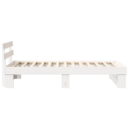 Struttura del letto Bianco 100 x 200 cm Pino massello | homemem39