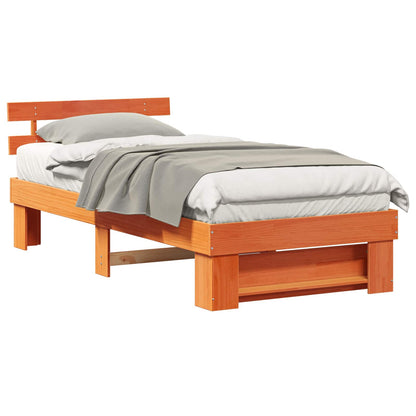 Struttura del letto Marrone cerato 100 x 200 cm Pino massello | homemem39