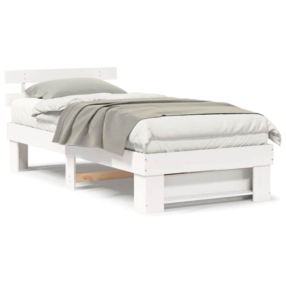 Struttura del letto Bianco 80 x 200 cm Legno di pino massello