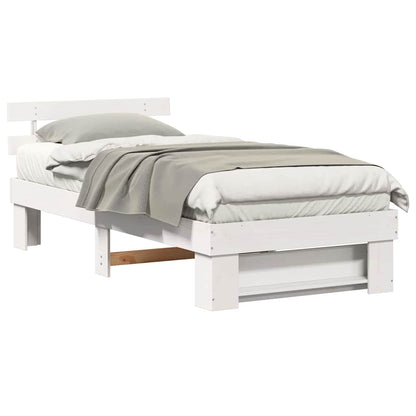 Struttura del letto Bianco 90 x 190 cm Legno di pino massello