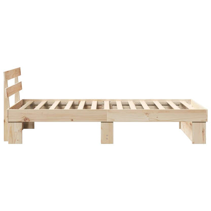 Struttura del letto Marrone 75 x 190 cm Legno di pino massello