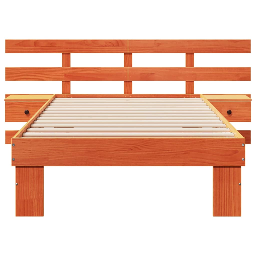 Struttura del letto Marrone cerato 100 x 200 cm Pino massello | homemem39