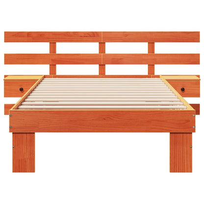 Struttura del letto Marrone cerato 100 x 200 cm Pino massello | homemem39