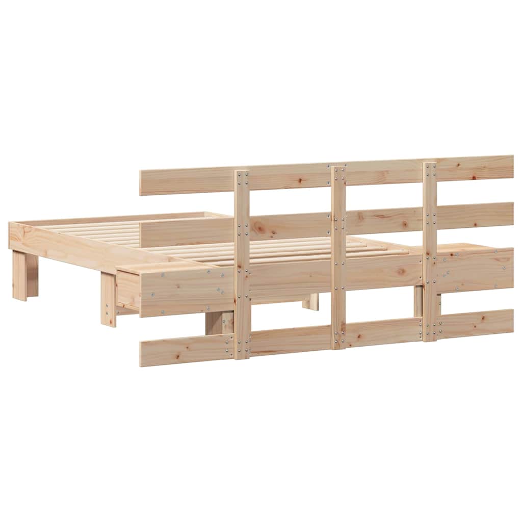 Struttura del letto Marrone 90 x 200 cm Pino massello | homemem39