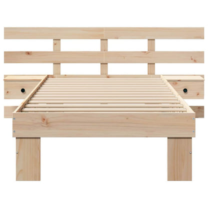 Struttura del letto Marrone 90 x 200 cm Pino massello | homemem39