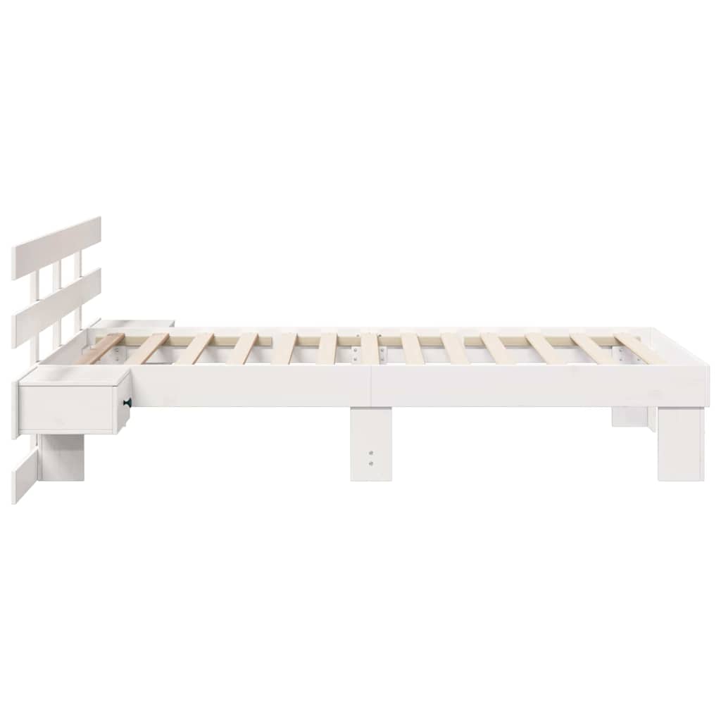 Struttura del letto Bianco 90 x 200 cm Pino massello | homemem39