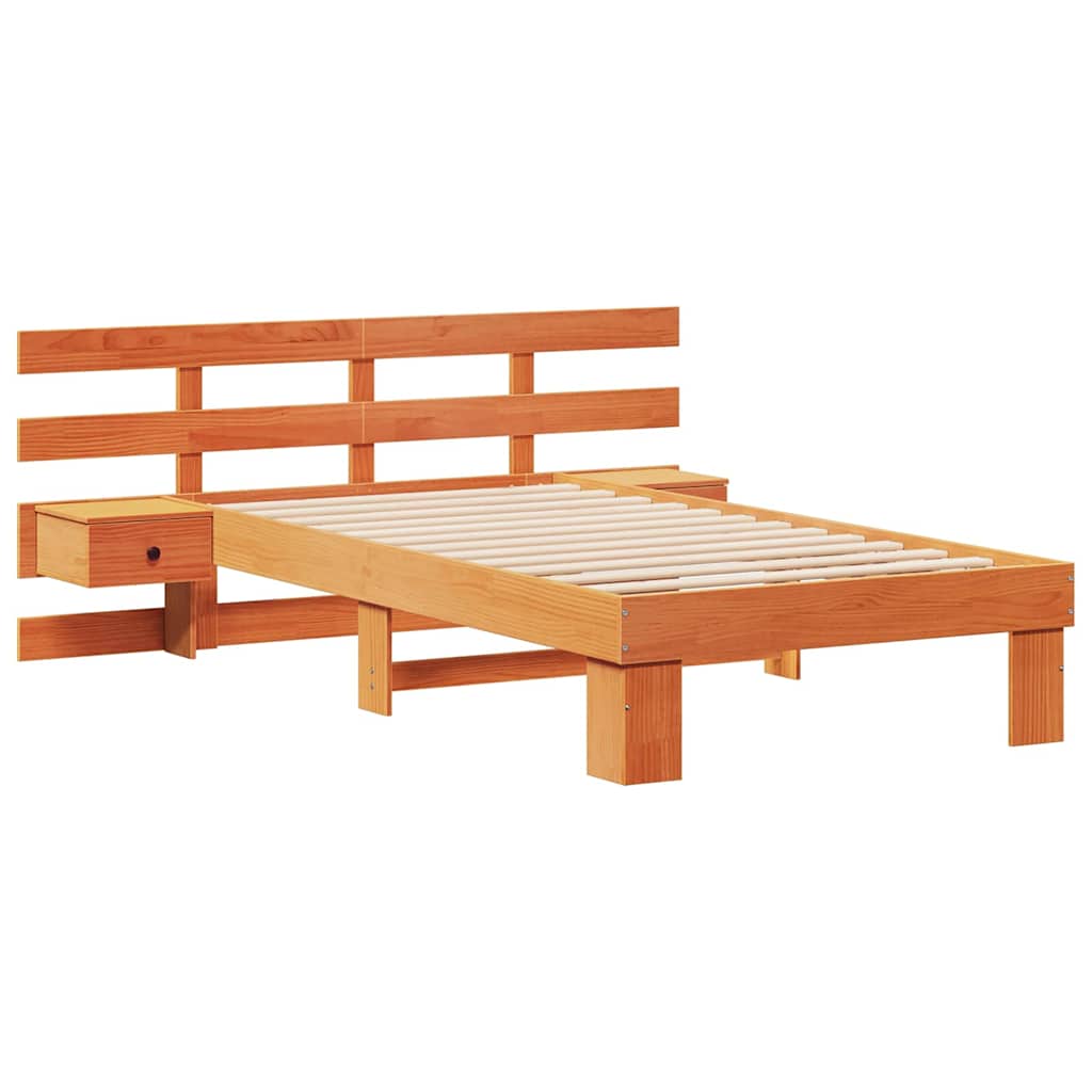 Struttura del letto Marrone cerato 90 x 200 cm Pino massello | homemem39