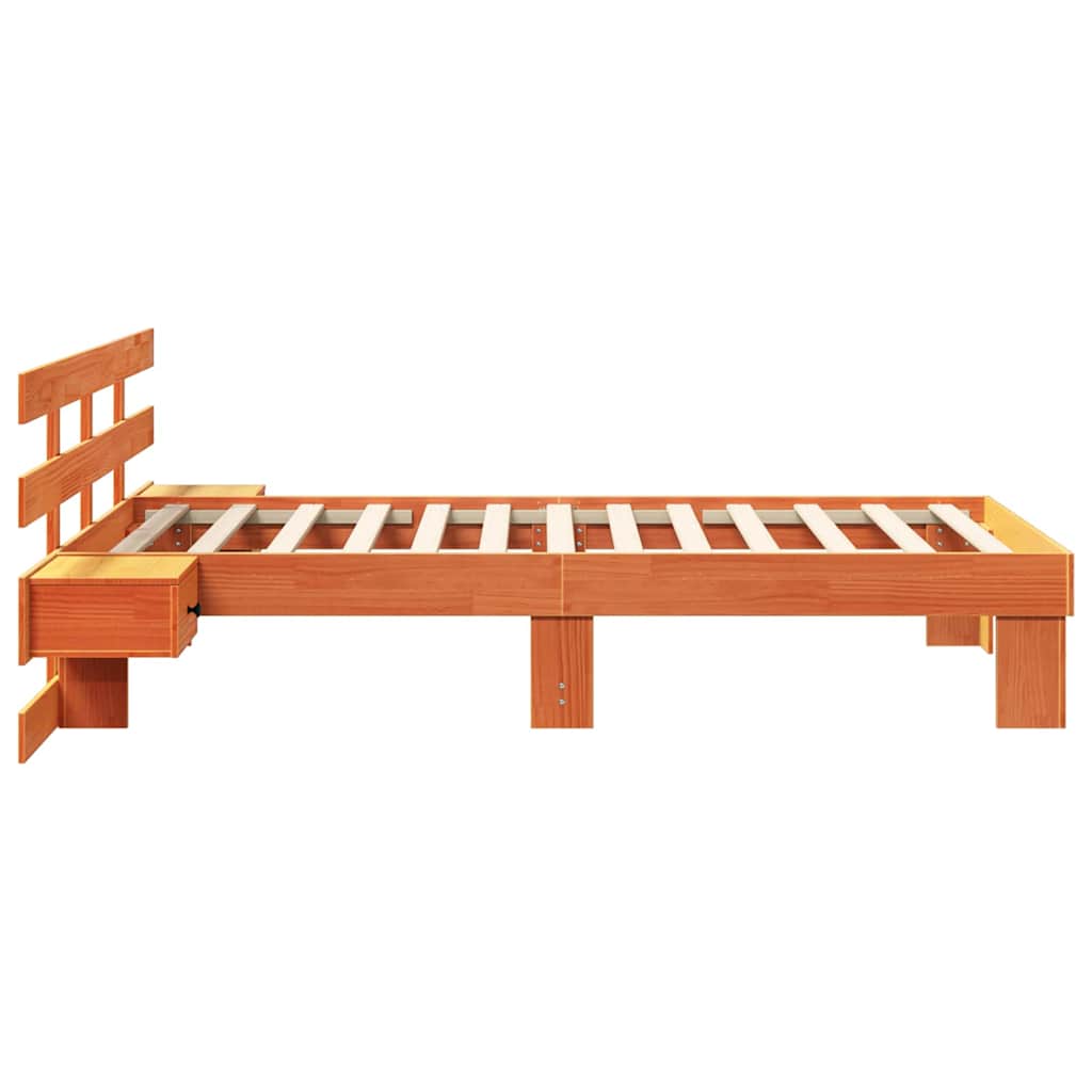 Struttura del letto Marrone cerato 90 x 200 cm Pino massello | homemem39