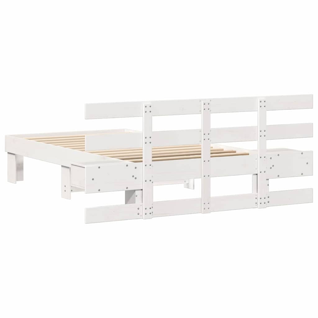 Struttura del letto Bianco 90 x 190 cm Pino massello | homemem39