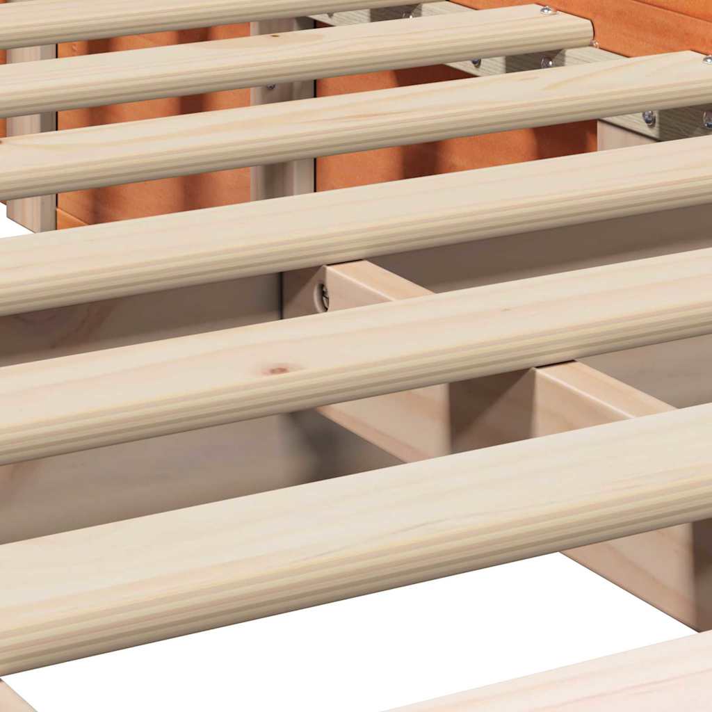 Struttura del letto Marrone cerato 75 x 190 cm Pino massello | homemem39