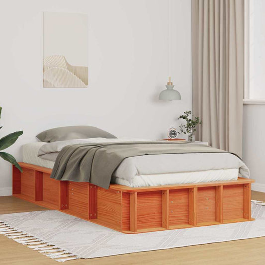 Struttura del letto Marrone cerato 75 x 190 cm Pino massello | homemem39