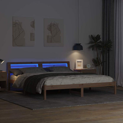 Struttura del letto Marrone 180 x 200 cm Pino massello | homemem39