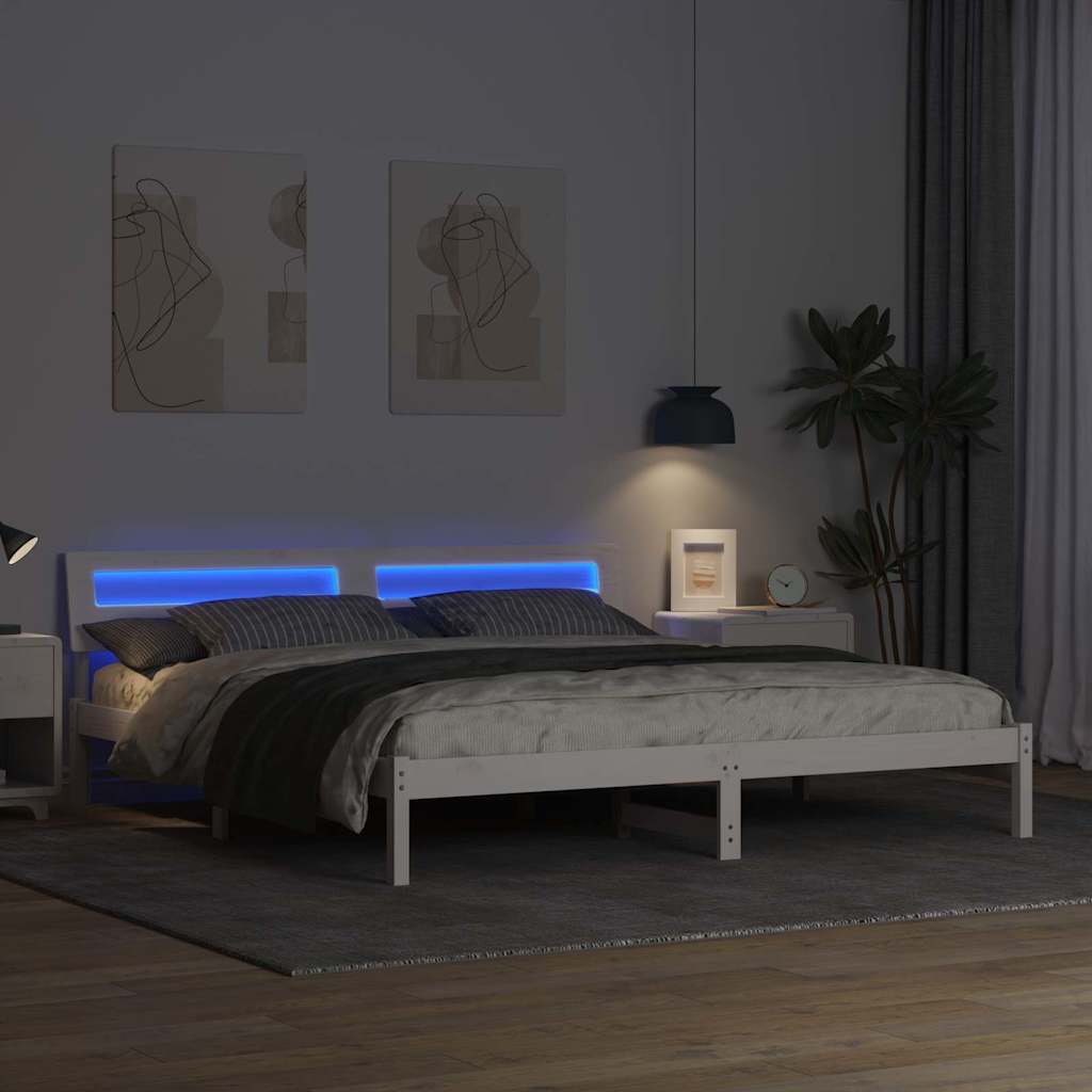 Struttura del letto Bianco 180 x 200 cm Pino massello | homemem39