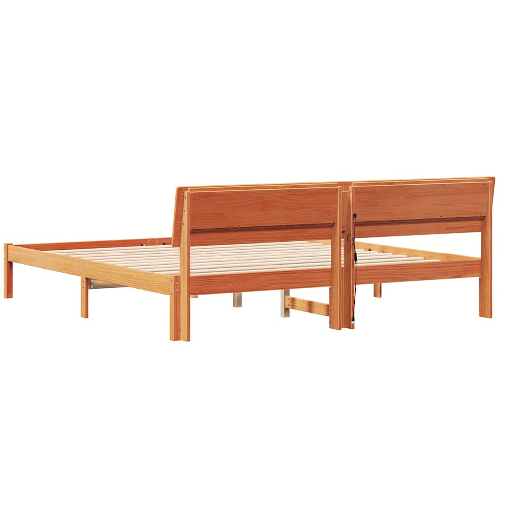 Struttura del letto Marrone cerato 180 x 200 cm Pino massello | homemem39