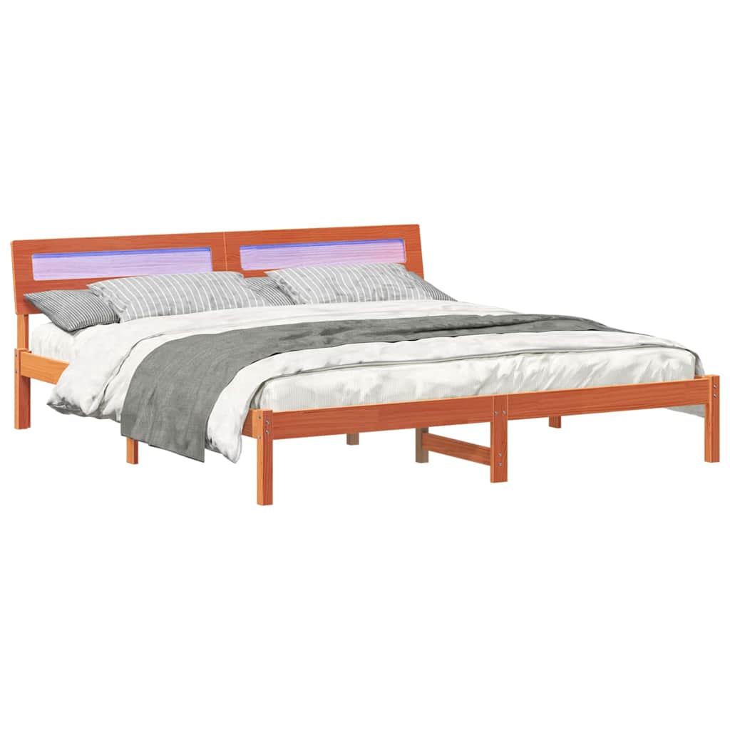 Struttura del letto Marrone cerato 180 x 200 cm Pino massello | homemem39