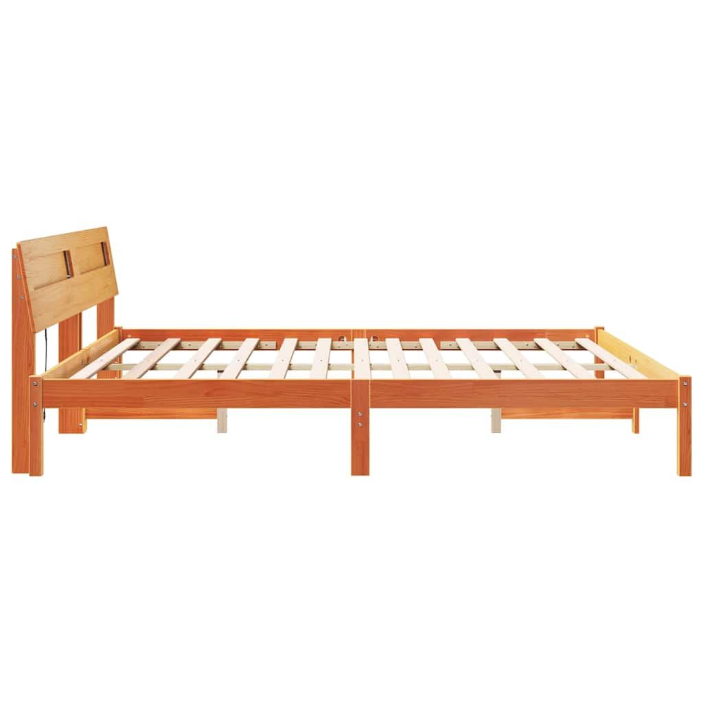 Struttura del letto Marrone cerato 180 x 200 cm Pino massello | homemem39