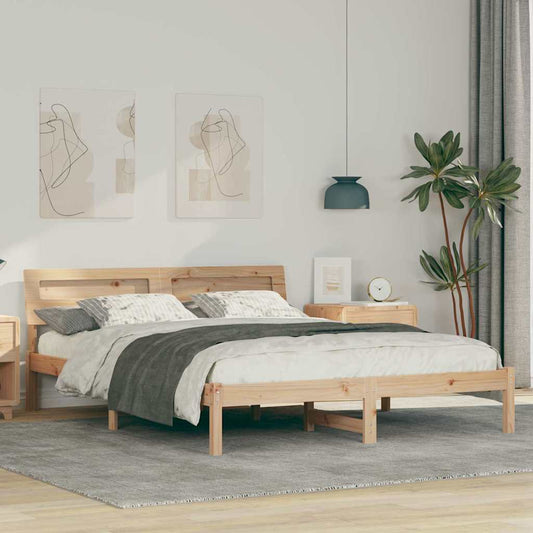 Struttura del letto Marrone 160 x 200 cm Pino massello | homemem39
