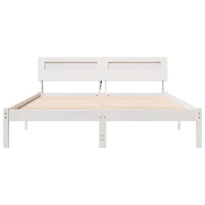 Struttura del letto Bianco 160 x 200 cm Pino massello | homemem39