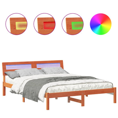 Struttura del letto Marrone cerato 160 x 200 cm Pino massello