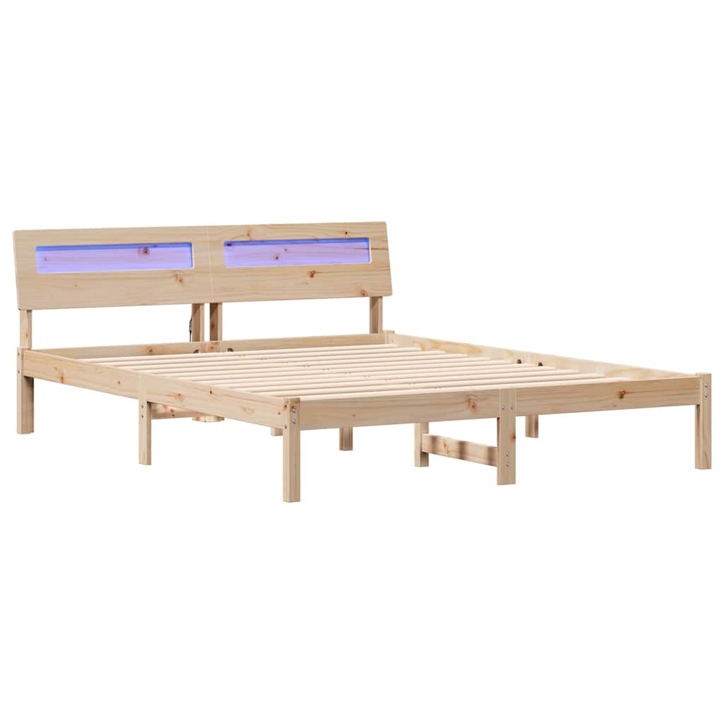 Struttura del letto Marrone 150 x 200 cm Pino massello | homemem39