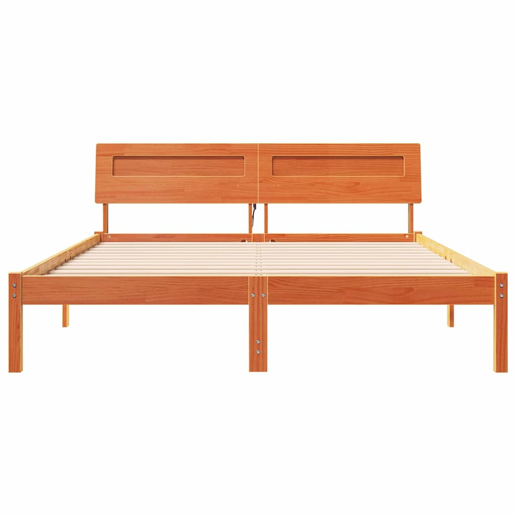 Struttura del letto Marrone cerato 150 x 200 cm Pino massello