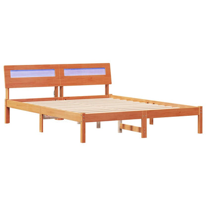 Struttura del letto Marrone cerato 140 x 200 cm Pino massello | homemem39