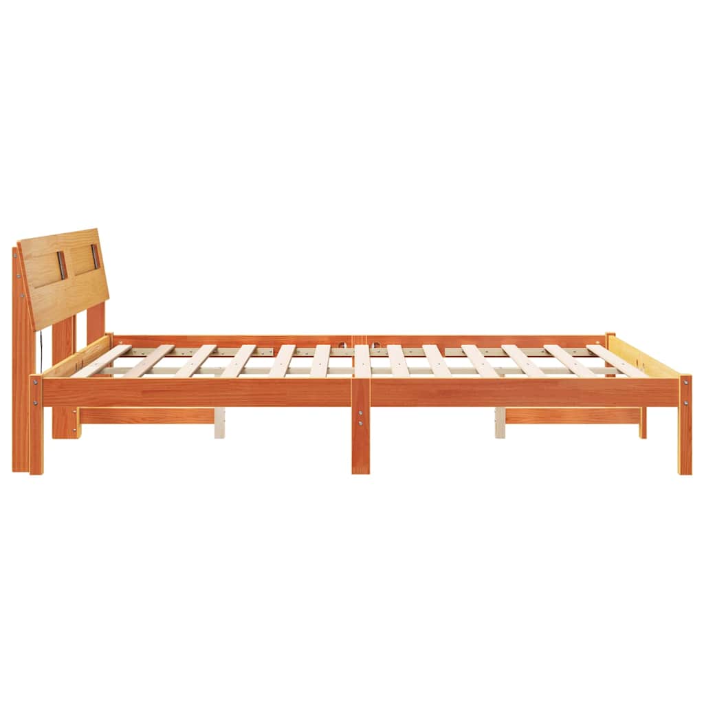 Struttura del letto Marrone cerato 140 x 200 cm Pino massello | homemem39