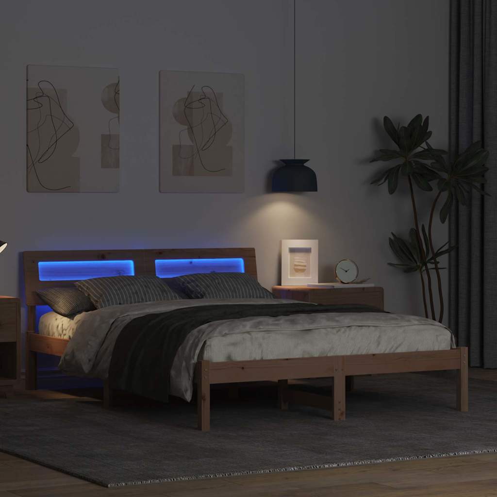Struttura del letto Marrone 120 x 200 cm Pino massello | homemem39