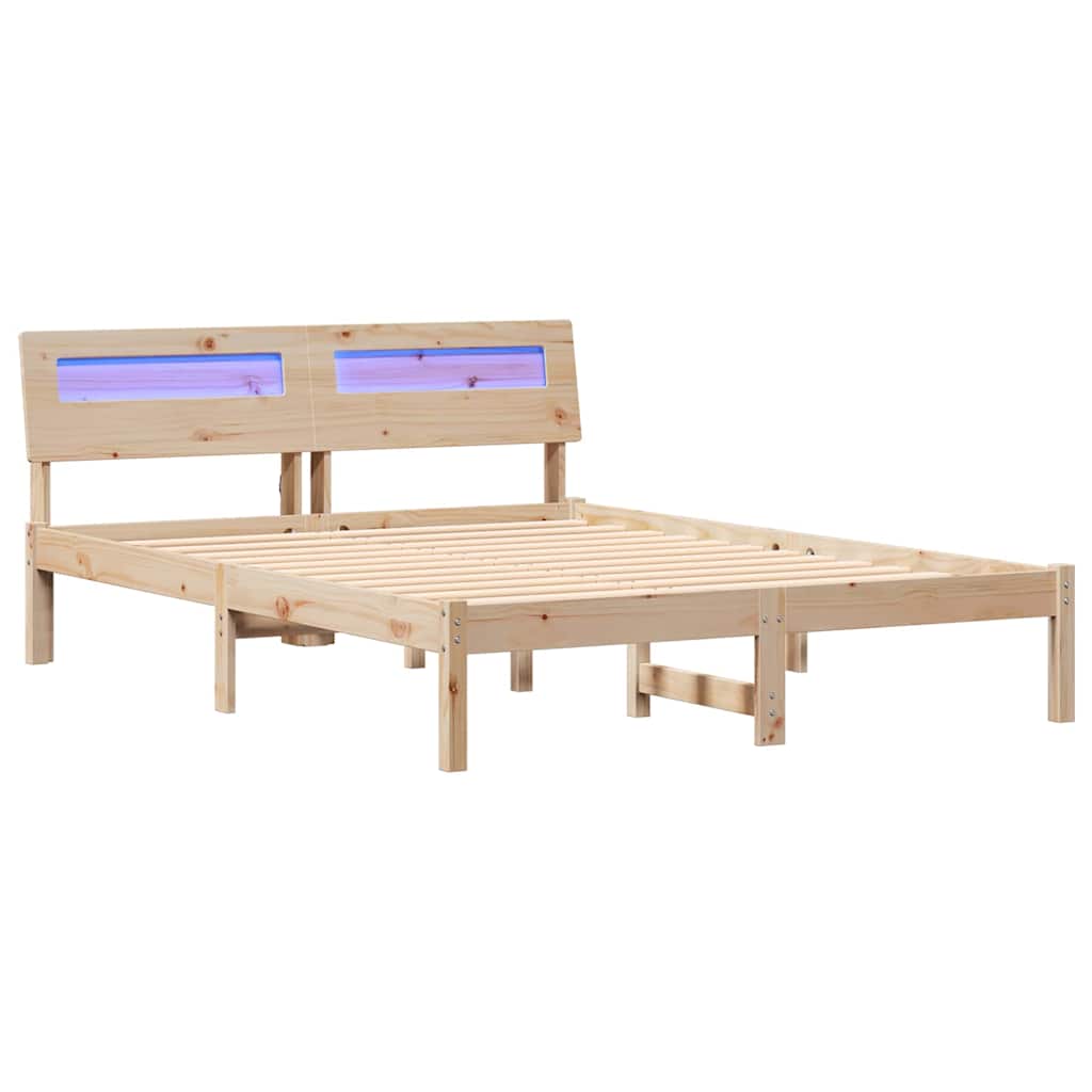 Struttura del letto Marrone 140 x 190 cm Pino massello | homemem39